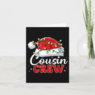 Cartão Primo Crew Santa Hat Xmas Luzes Feliz Natal