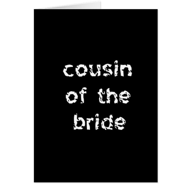 Cartão Primo da Noiva (Frente)