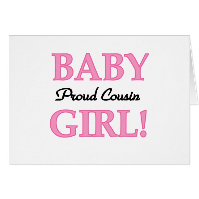 Cartão Primo orgulhoso do bebé (Frente Horizontal)