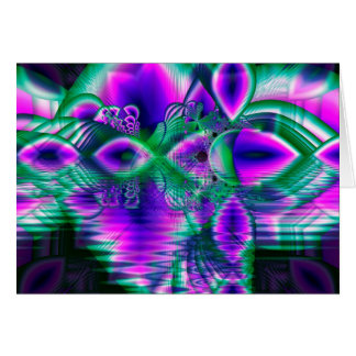 Cartão Prímula de cristal da noite, flores de noite