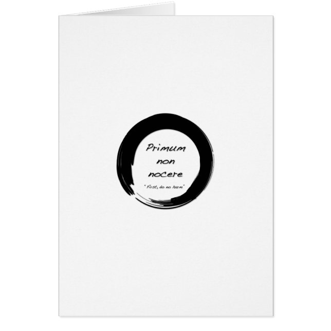 Cartão Primum Non Nocere (Frente)