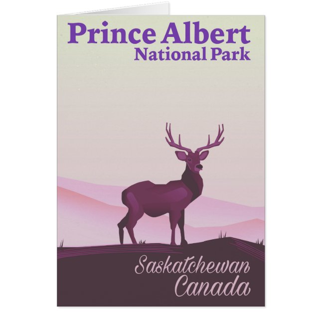 Cartão Prince Albert National Park, Saskatchewan, Canadá (Frente)