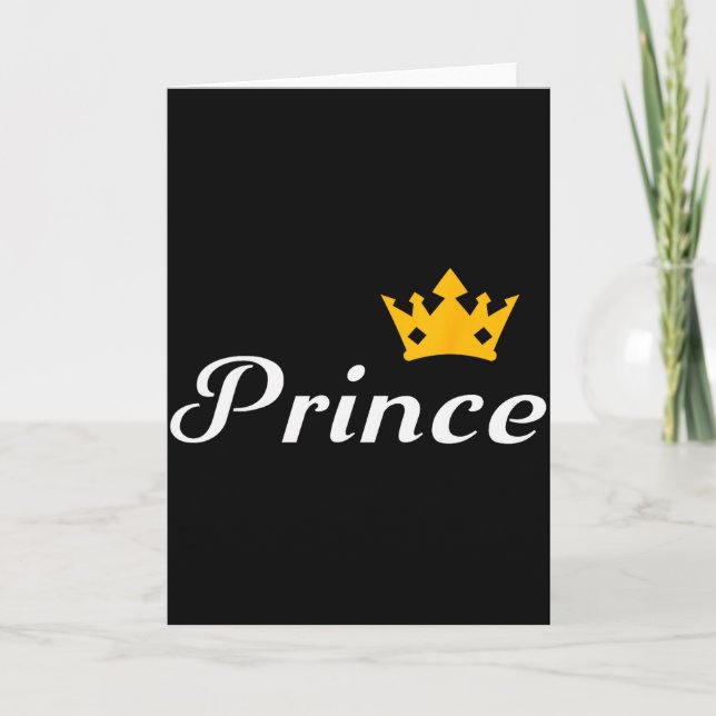 Cartão Prince Boys Men Family Matching Valentines Day  (Frente)