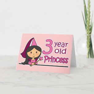 Cartão Princesa 3 anos