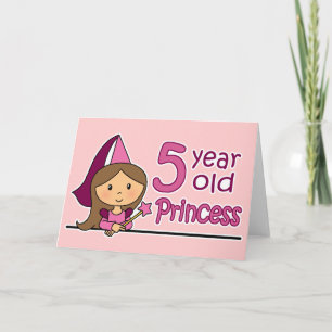 Cartão Princesa 5 anos