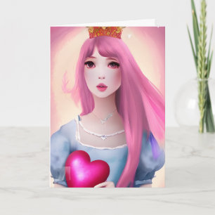 Cartão Princesa Bonito Personalizada Aniversário