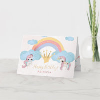 Princesa cor-de-rosa e douradas, feliz aniversário