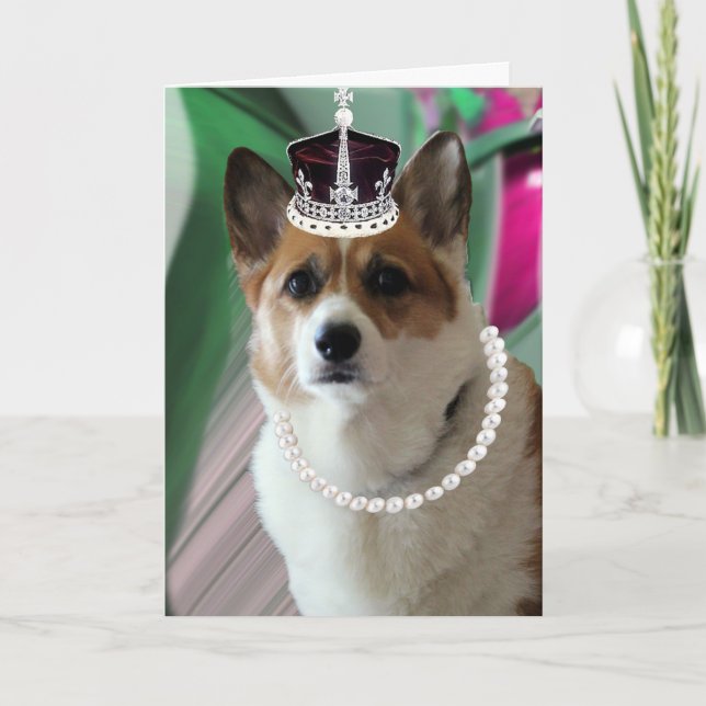 Cartão princesa corgi (Frente)