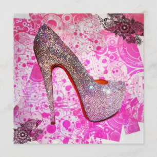 Cartão Princesa Crystal Heel Saudação