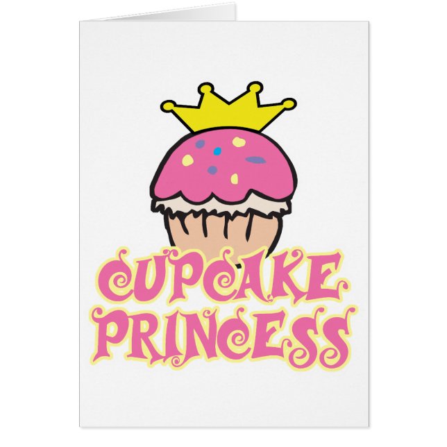 Cartão Princesa cupcake (Frente)
