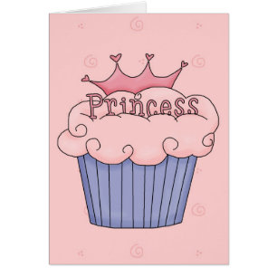 Cartão Princesa Cupcake - personalizado