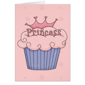 Cartão Princesa Cupcake - personalizado