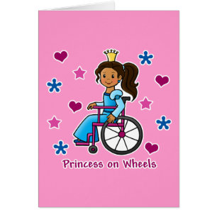 Cartão Princesa da cadeira de rodas