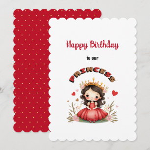 Cartão Princesa de aniversário