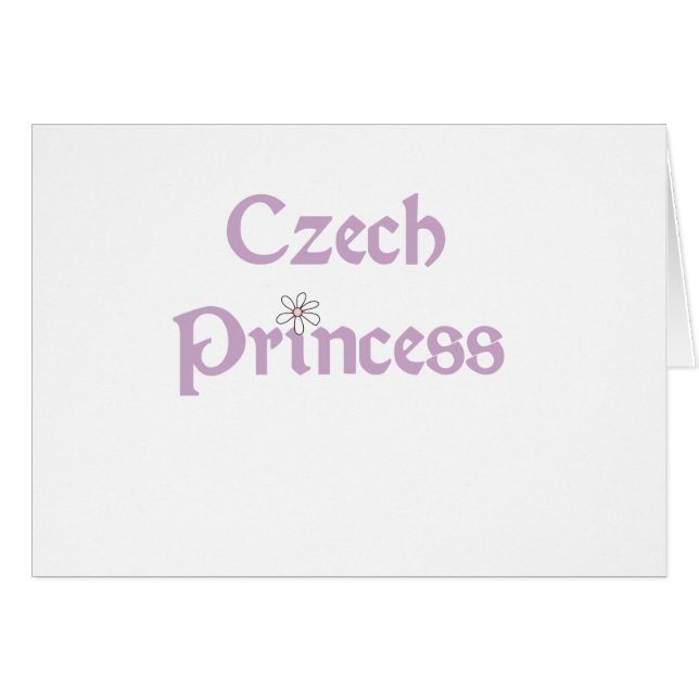 Cartão Princesa de Checo das margaridas (Frente Horizontal)