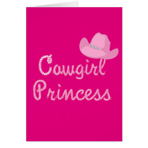 Cartão Princesa De Cowgirl Ocidental Com Chapéus R