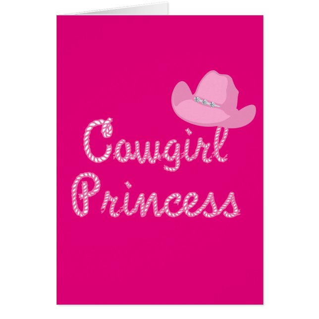 Cartão Princesa De Cowgirl Ocidental Com Chapéus R (Frente)