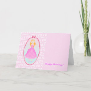 Cartão Princesa de Fairytala no Partido de Birthaday Rosa