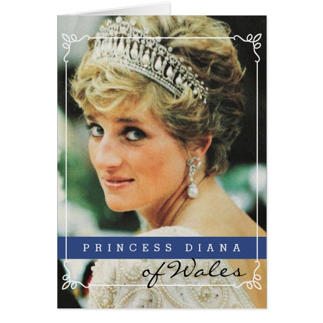 Cartão Princesa Diana of Wales (Frente)