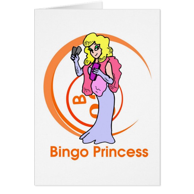 Cartão Princesa do Bingo - mensagem aberta (Frente)