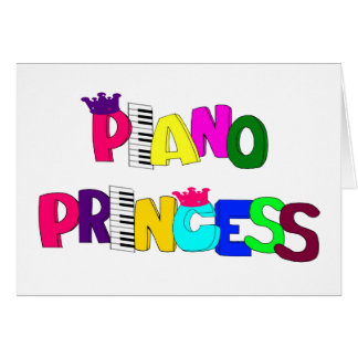 Cartão Princesa do piano