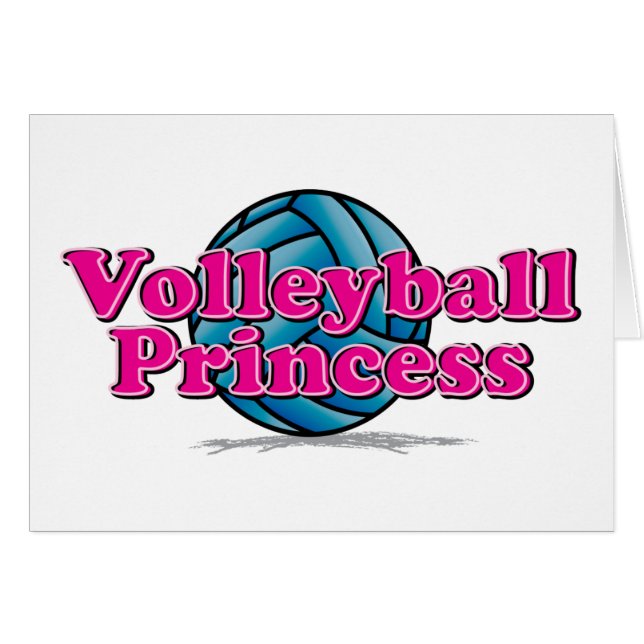 Cartão Princesa do voleibol (Frente Horizontal)