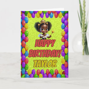 Cartão Princesa Fairytala Royal Saudação Bonito Aniversár