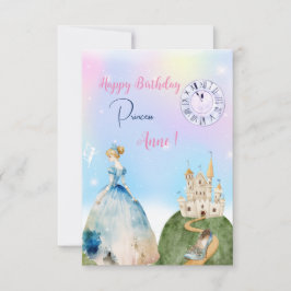 Cartão Princesa Feliz Aniversário Saudação