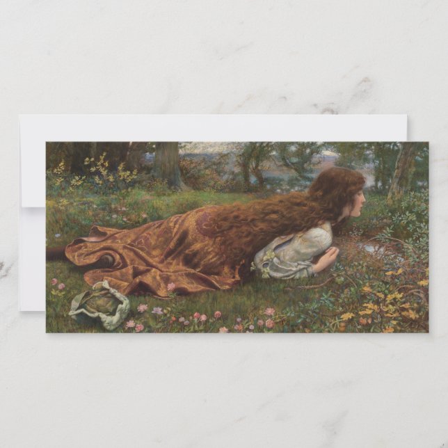 Cartão Princesa fora da escola (por E.R. Hughes) (Frente)