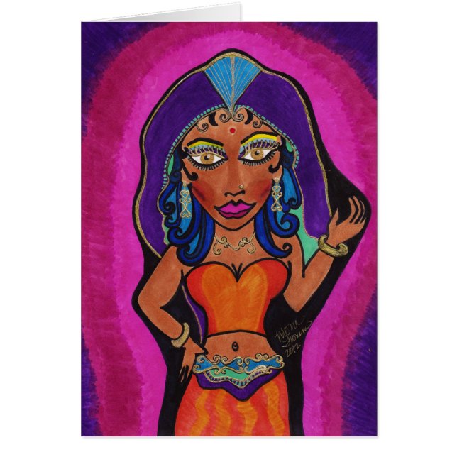 Cartão "Princesa indiana " (Frente)