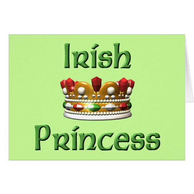 Cartão Princesa irlandesa (Frente Horizontal)