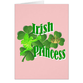 Cartão Princesa irlandesa e fada
