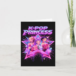 Cartão Princesa K-p K p Crianças Meninas K-p Aniversário