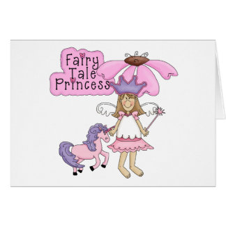 Cartão Princesa loura do conto de fadas