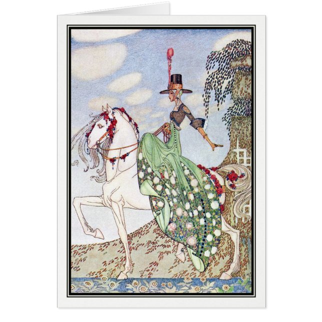 Cartão Princesa Minon-Minette por Kay Nielsen (Frente)