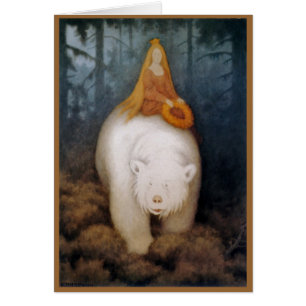 Cartão Princesa Rei Urso Polar
