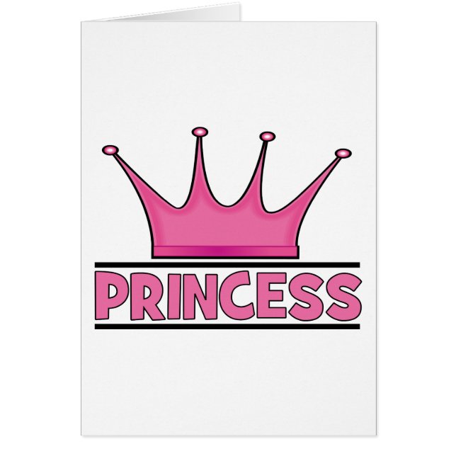 Cartão Princesa rosa personalizada (Frente)