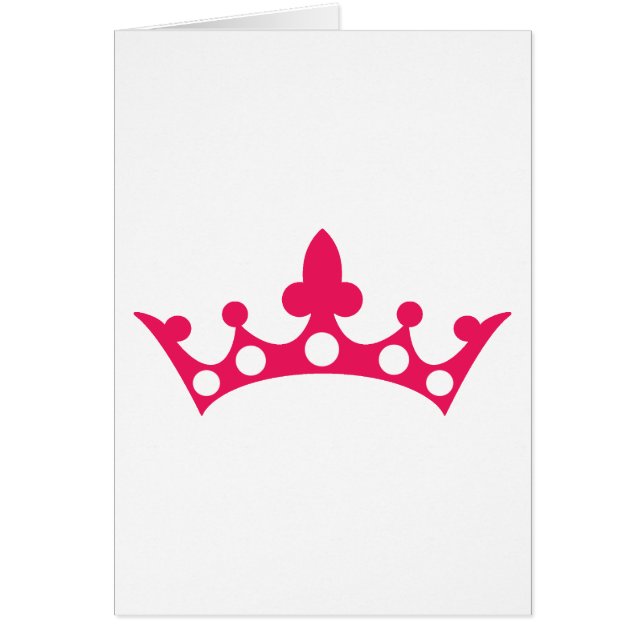 Cartão Princesa Rosa Tiara (Frente)