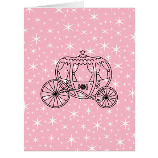 Cartão Princesa Treinamento Projeto no preto e no rosa