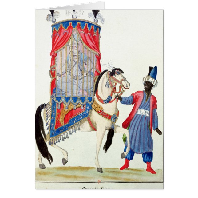 Cartão Princesa turca em sua maneira à mesquita (Frente)