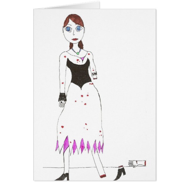 Cartão Princesa Zombi o ó (Frente)