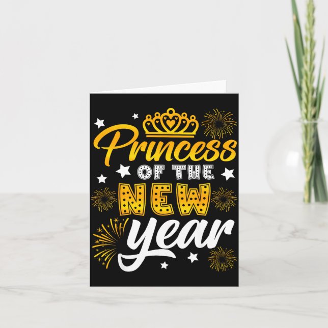 Cartão Princess Of The New Year 2026 New Years Eve Firewo (Frente)