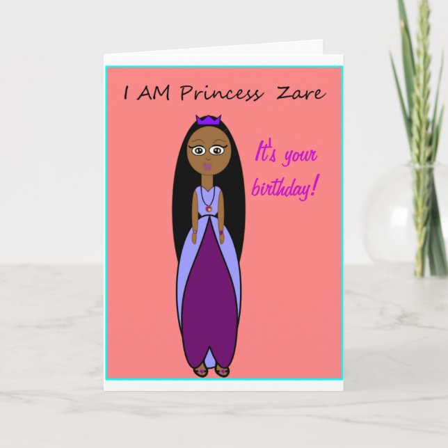 Cartão Princess Zare Birthday Card (Frente)