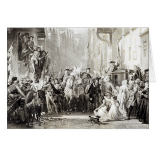 Cartão Príncipe Charles Edward e os Highlanders