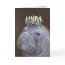 cartão Príncipe dos peixes-boi roxos