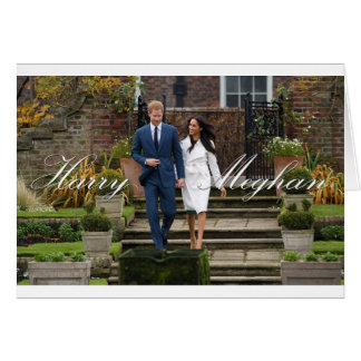 Cartão Príncipe Harry e Meghan Markle Casamento Real