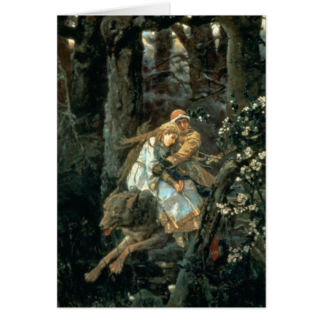 Cartão Príncipe Ivan no lobo cinzento, 1889 (Frente)