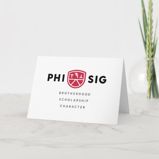 Cartão Princípios da Phi Sigma Kappa (Frente)