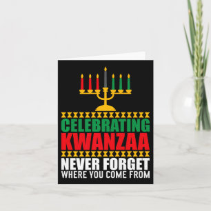 Cartão Princípios do Natal de Kwanza Feliz Afro-Americano