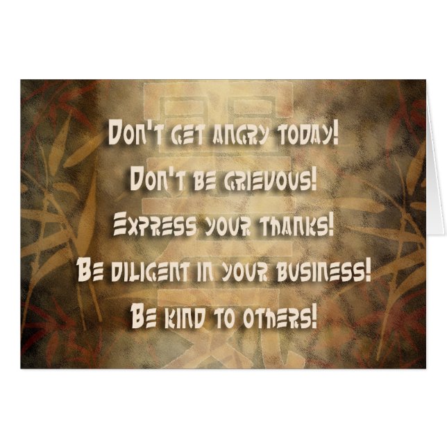 Cartão Princípios REIKI Usui (Frente horizontal)